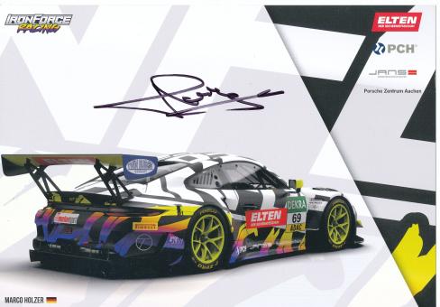 Marco Holzer   Auto Motorsport 15 x 21 cm Autogrammkarte  original signiert 