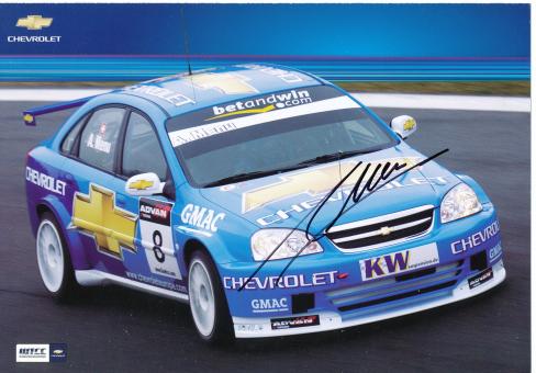 Alain Menu  Chevrolet  Auto Motorsport 15 x 21 cm Autogrammkarte  original signiert 