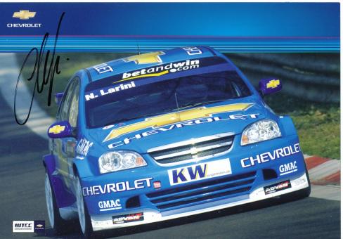 Nicola Larini  Chevrolet  Auto Motorsport 15 x 21 cm Autogrammkarte  original signiert 