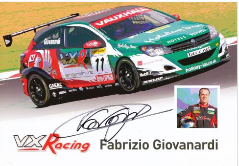 Fabrizio Giovanardi  Auto Motorsport 15 x 21 cm Autogrammkarte  original signiert 