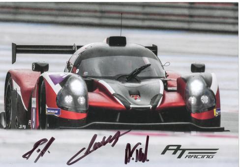 Mikkel Jensen & Alexander Talkanitsa & Jr.  Auto Motorsport 15 x 21 cm Autogrammkarte  original signiert 