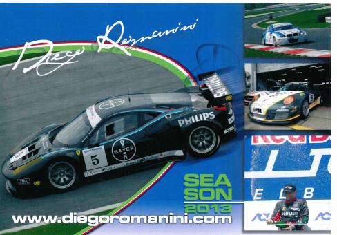 Diego Romaini  Auto Motorsport 15 x 21 cm Autogrammkarte  original signiert 