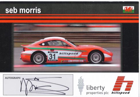 Seb Morris  Auto Motorsport 15 x 21 cm Autogrammkarte  original signiert 