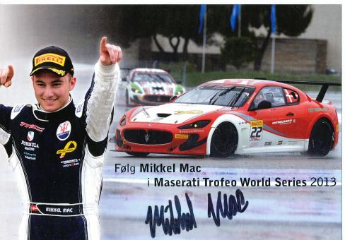 Mikkel Mac  Auto Motorsport 15 x 21 cm Autogrammkarte  original signiert 