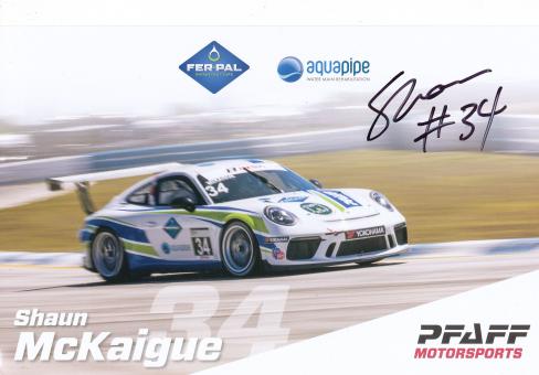 Shaun McKaigue  Auto Motorsport 15 x 21 cm Autogrammkarte  original signiert 