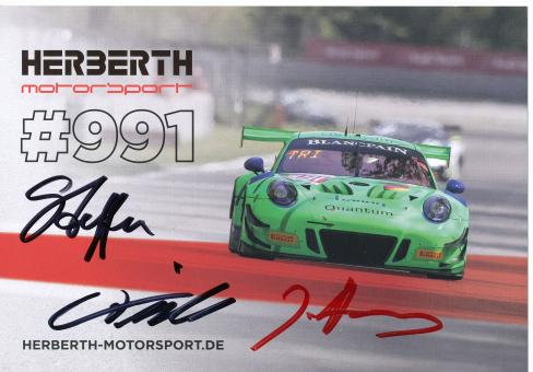 Brauner & Häring & Triller   Auto Motorsport 15 x 21 cm Autogrammkarte  original signiert 