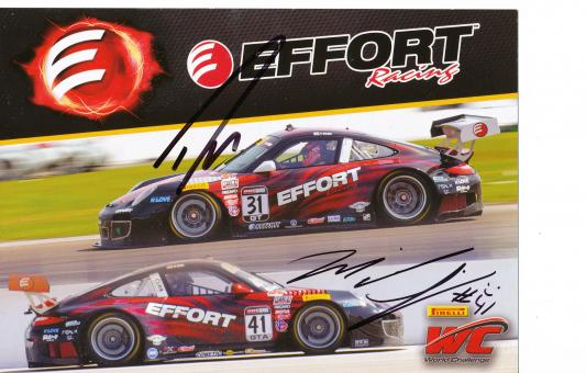 Ryan Dalziel & Michael Lewis   Auto Motorsport  Autogrammkarte  original signiert 