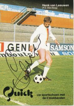 Henk van Leeuwen  FC Den Haag  Fußball Autogrammkarte  original signiert 