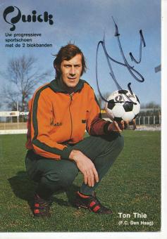 Ton Thie  FC Den Haag  Fußball Autogrammkarte  original signiert 