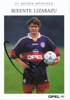 Bixente Lizarazu  FC Bayern München  Fußball Autogrammkarte original signiert 