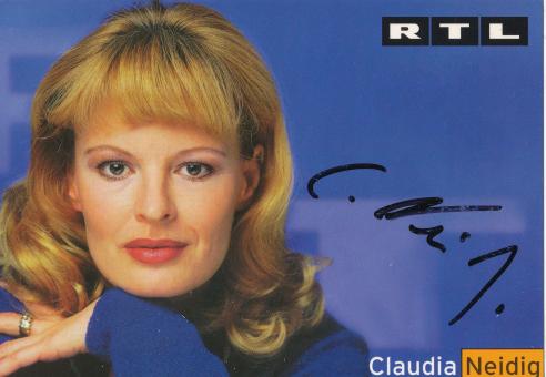 Claudia Neidig  RTL  TV  Sender  Autogrammkarte original signiert 