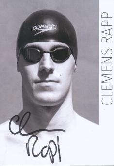Clemens Rapp  Schwimmen  Autogrammkarte original signiert 
