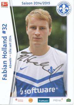 Fabian Holland  2014/2015  SV Darmstadt  Fußball Autogrammkarte original signiert 