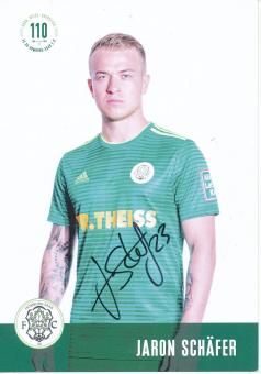 Jaron Schäfer  2018/2019  FC Homburg  Fußball Autogrammkarte original signiert 