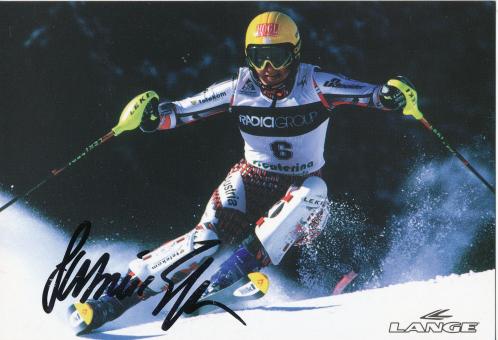 Sabine Egger  AUT  Ski Alpin Autogrammkarte original signiert 