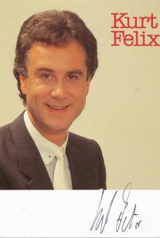 Kurt Felix † 2012   TV  Autogrammkarte  original signiert 