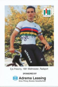 Eyk Pokorny  Radsport  Autogrammkarte  original signiert 