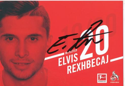 Elvis Rexhbecaj  2019/2020   FC Köln  Fußball Autogrammkarte original signiert 