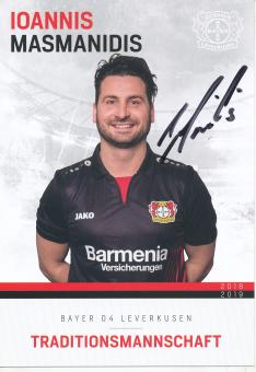 Ioannis Masmanidis   Traditionsmannschaft 2018/2019  Bayer 04 Leverkusen  Fußball Autogrammkarte original signiert 