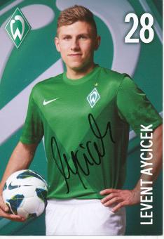 Levent Aycicek  2012/2013  SV Werder Bremen  Fußball Autogrammkarte original signiert 