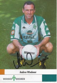 Andree Wiedener  2000/2001  SV Werder Bremen  Fußball Autogrammkarte original signiert 