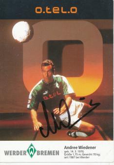 Andree Wiedener  1997/1998  SV Werder Bremen  Fußball Autogrammkarte original signiert 
