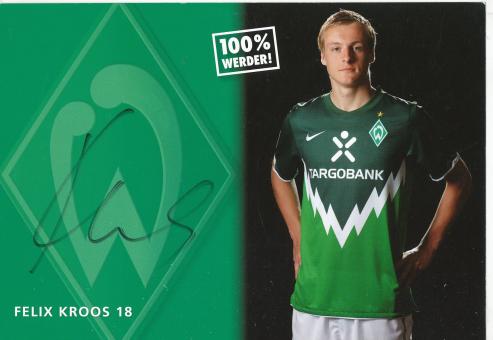 Felix Kroos  2010/2011  SV Werder Bremen  Fußball Autogrammkarte original signiert 