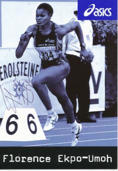 Florence Ekpo Umoh  Leichtathletik  Autogrammkarte  original signiert 