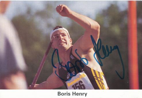 Boris Henry   Leichtathletik  Autogrammkarte  original signiert 