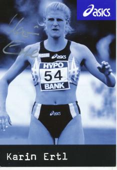 Karin Ertl  Leichtathletik  Autogrammkarte  original signiert 