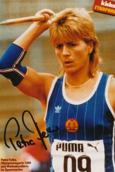 Petra Felke  DDR  Leichtathletik  Autogramm Foto original signiert 