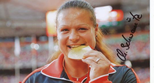 Christina Schwanitz  Leichtathletik  Autogramm Foto original signiert 