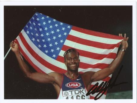 Johnson  USA  Leichtathletik  Autogramm Foto original signiert 