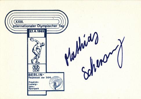 Mathias Scherzsing  DDR  Leichtathletik Autogramm Karte original signiert 