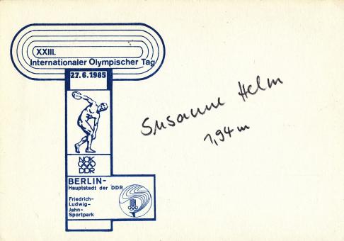 Susanne Helm  DDR  Leichtathletik Autogramm Karte original signiert 
