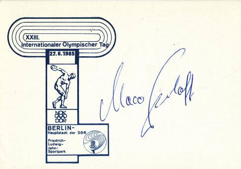 Maco Goloff  DDR  Leichtathletik Autogramm Karte original signiert 