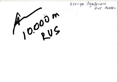 Kseniya Agafonova  Rußland  Leichtathletik Autogramm Karte original signiert 