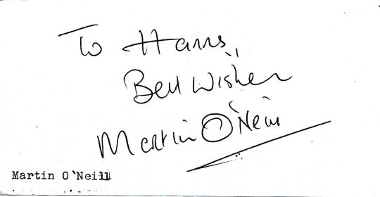 Martin O'Neill  Nordirland  Fußball  Autogramm Bild original signiert 