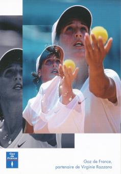 Virginie Razzano  Frankreich  Tennis   Autogrammkarte 