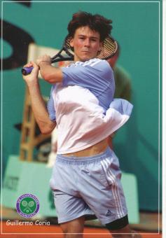 Guilermo Coria  Argentinien  Tennis  Wimbledon Autogrammkarte 