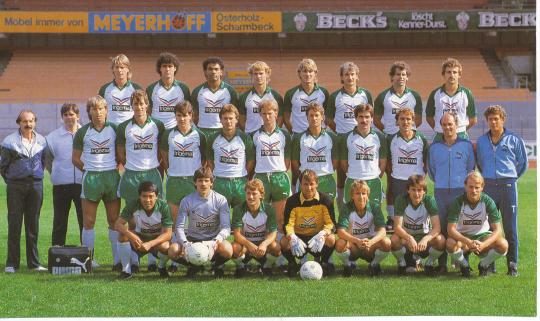SV Werder Bremen  1985/1986  Mannschaftskarte  Handball 