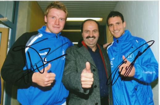 Maik Franz  & Mario Eggimann  Karlsruher SC  Fußball Autogramm Foto original signiert 
