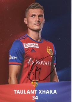 Taulant Xhaka  FC Basel  2019/2020  Fußball Autogrammkarte  original signiert 