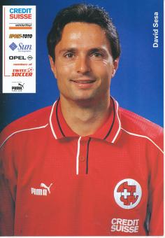 David Sesa  Schweiz Nationalteam Fußball Autogrammkarte 