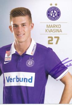 Marko Kvasina  Austria Wien  2015/2016  Fußball Autogrammkarte  original signiert 