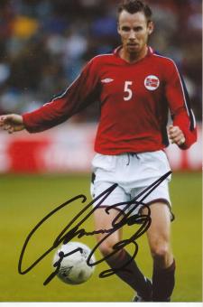 Christer Basma  Norwegen  Fußball Autogramm  Foto original signiert 
