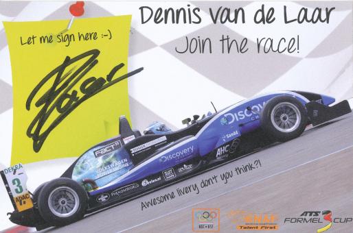 Dennis van de Laar   Auto Motorsport  Autogrammkarte original signiert 