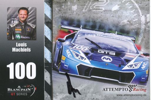 Louis Machiels  Auto Motorsport  Autogrammkarte original signiert 