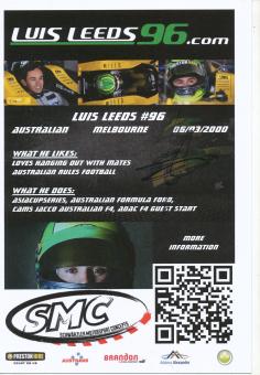 Luis Leeds  Auto Motorsport  Autogrammkarte original signiert 