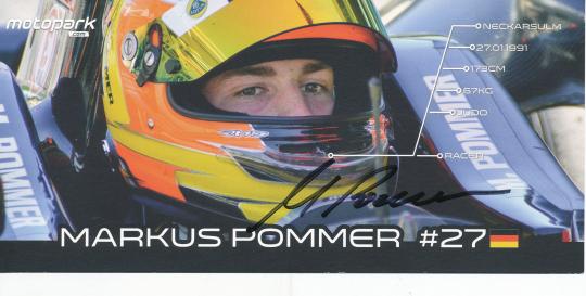 Markus Pommer   Auto Motorsport  Autogrammkarte original signiert 